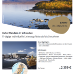 Ameropa Bahnwandern Schweden Flyer 2025 Ameropa Bahnwandern Schweden Flyer 2025