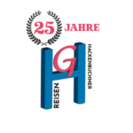 HG Reisen 25 Jahre Logo HG Reisen 25 Jahre Logo