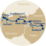 Ameropa MS Vivienne Donaukreuzfahrt Route Ameropa MS Vivienne Donaukreuzfahrt Route