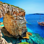 ReisenAktuell Korfu Luftansicht Auf Insel Paxos Im Hintergrund ReisenAktuell Korfu Luftansicht Auf Insel Paxos Im Hintergrund